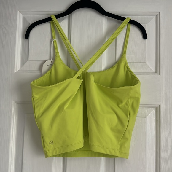 Blogilates for Target Women's Strappy Cropped Tank Top in Lime Green XL - Picture 6 of 7
